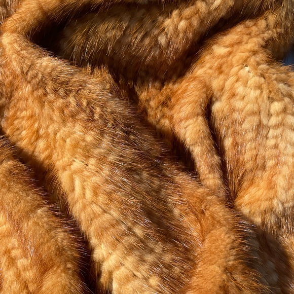 Stunning Luxurious PELLESSIMO Fine Knit Whiskey Mink Coat. Size Talle 1. - Picture 3 of 6